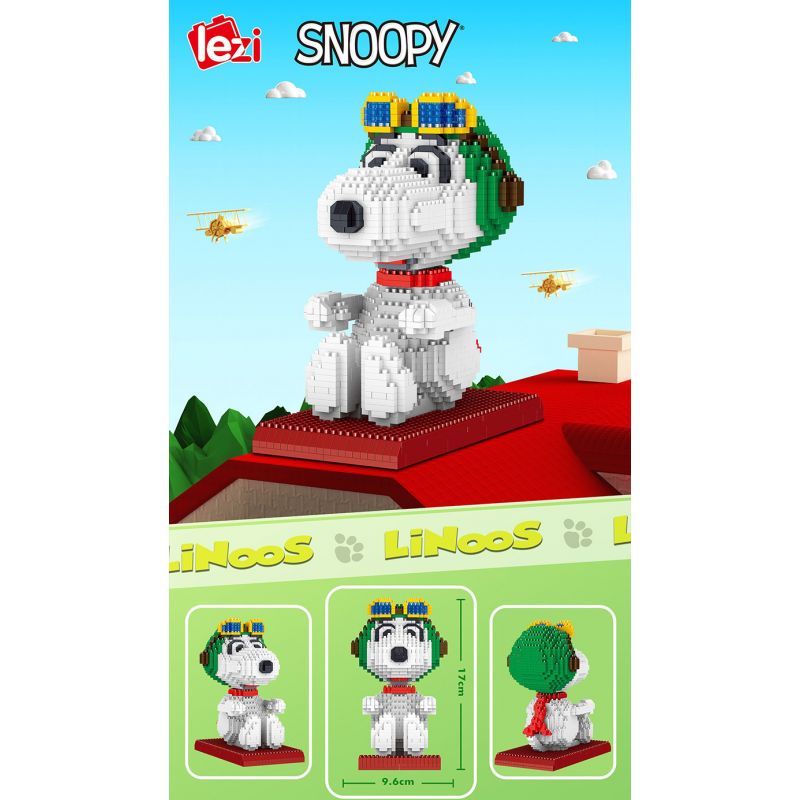 LEZI LN8105 8105 non  THÍ ĐIỂM RÌNH MÒ bộ đồ chơi xếp lắp ráp ghép mô hình Movie & Game SNOOPY Phim Và Trò Chơi 1463 khối