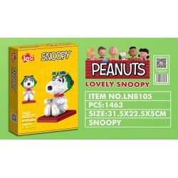 LEZI LN8105 8105 non  THÍ ĐIỂM RÌNH MÒ bộ đồ chơi xếp lắp ráp ghép mô hình Movie & Game SNOOPY Phim Và Trò Chơi 1463 khối
