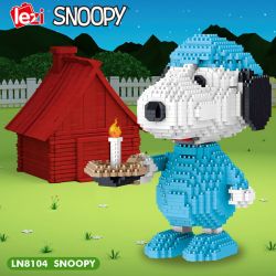 LEZI LN8104 8104 non  ĐỒ NGỦ SNOOPY bộ đồ chơi xếp lắp ráp ghép mô hình Movie & Game Phim Và Trò Chơi 1511 khối
