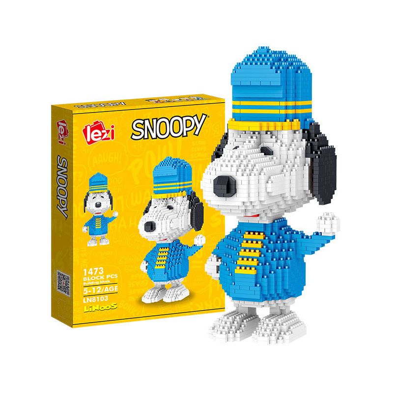 LEZI LN8103 8103 non Lego RÌNH MÒ bộ đồ chơi xếp lắp ráp ghép mô hình Movie & Game SNOOPY Phim Và Trò Chơi 1473 khối