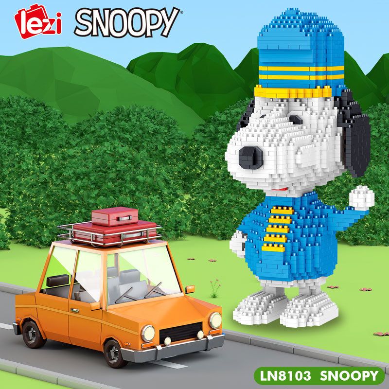 LEZI LN8103 8103 non  RÌNH MÒ bộ đồ chơi xếp lắp ráp ghép mô hình Movie & Game SNOOPY Phim Và Trò Chơi 1473 khối