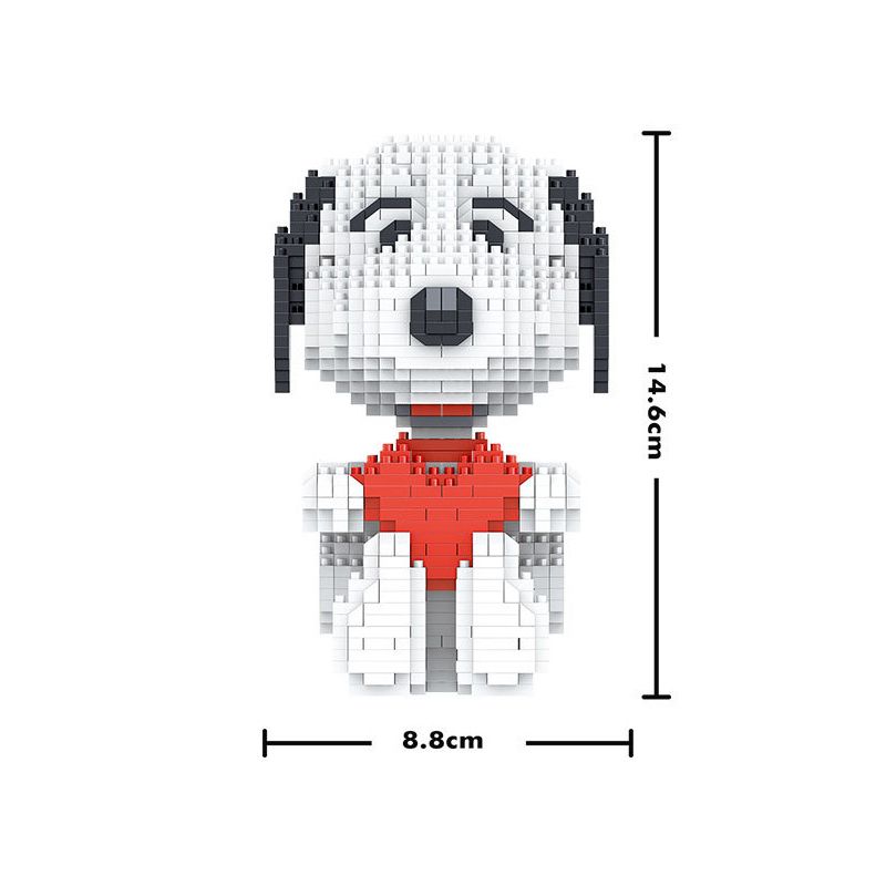 LEZI LN8101 8101 non  RÌNH MÒ bộ đồ chơi xếp lắp ráp ghép mô hình Movie & Game SNOOPY Phim Và Trò Chơi 1452 khối