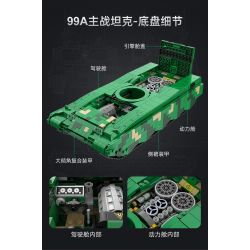 CADA DOUBLEE C82001 82001 non  XE TĂNG CHIẾN ĐẤU CHỦ LỰC 99A tỷ lệ 1:25 bộ đồ chơi xếp lắp ráp ghép mô hình Military Army TYPE 99A MAIN BATTLE TANK Quân Sự Bộ Đội 1707 khối