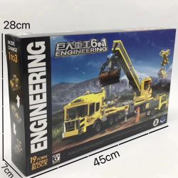 82001 non  CÔNG NGHIỆP NẶNG KHỔNG LỒ 6IN1 bộ đồ chơi xếp lắp ráp ghép mô hình Creator ENGINEERING Sáng Tạo 683 khối