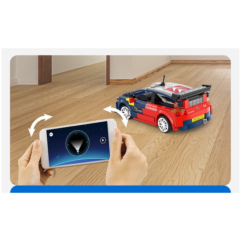 CADA DOUBLEE C51078 51078 non  XE ĐUA CITROEN WRC2008 tỷ lệ 1:20 bộ đồ chơi xếp lắp ráp ghép mô hình  2008 CITROEN C4 WRC Kỹ Thuật Công Nghệ Cao Mô Hình Phương Tiện 329 khối