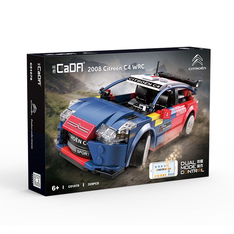 CADA DOUBLEE C51078 51078 non  XE ĐUA CITROEN WRC2008 tỷ lệ 1:20 bộ đồ chơi xếp lắp ráp ghép mô hình  2008 CITROEN C4 WRC Kỹ Thuật Công Nghệ Cao Mô Hình Phương Tiện 329 khối