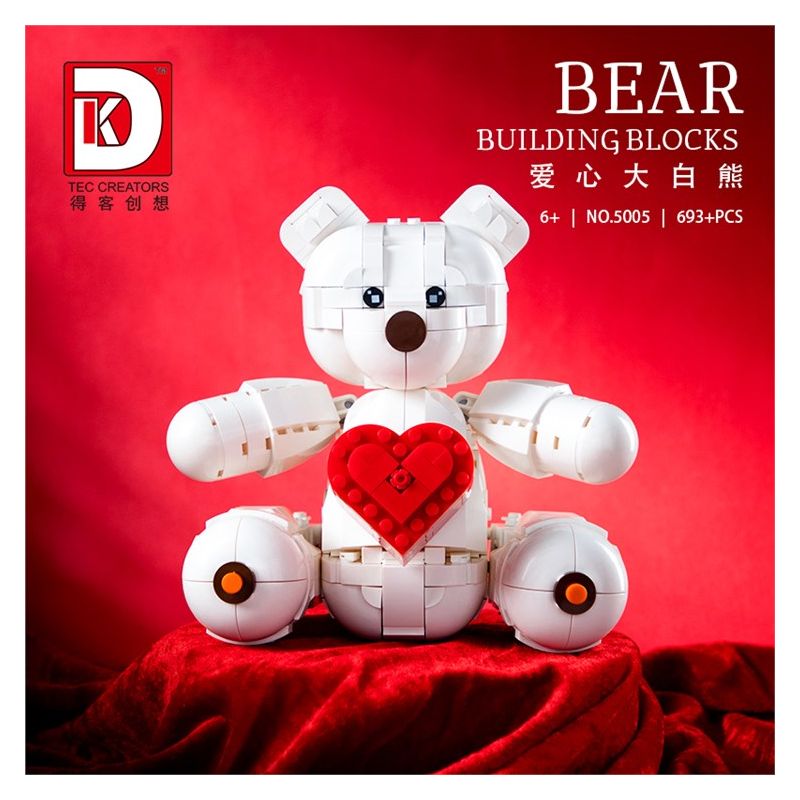 DK 5005 non  NÚI LỬA LỚN bộ đồ chơi xếp lắp ráp ghép mô hình BEAR 693 khối