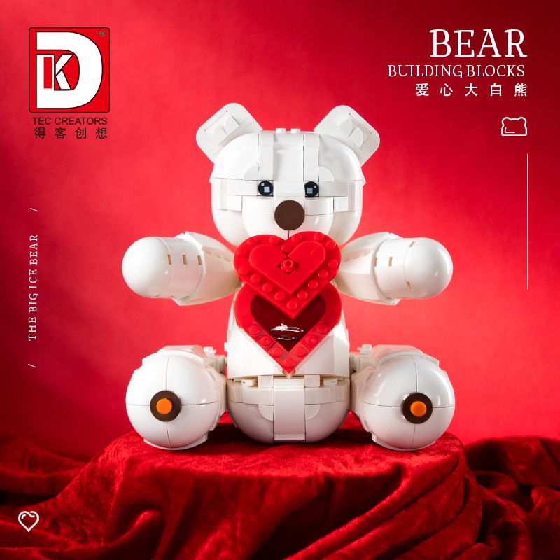 DK 5005 non  NÚI LỬA LỚN bộ đồ chơi xếp lắp ráp ghép mô hình BEAR 693 khối