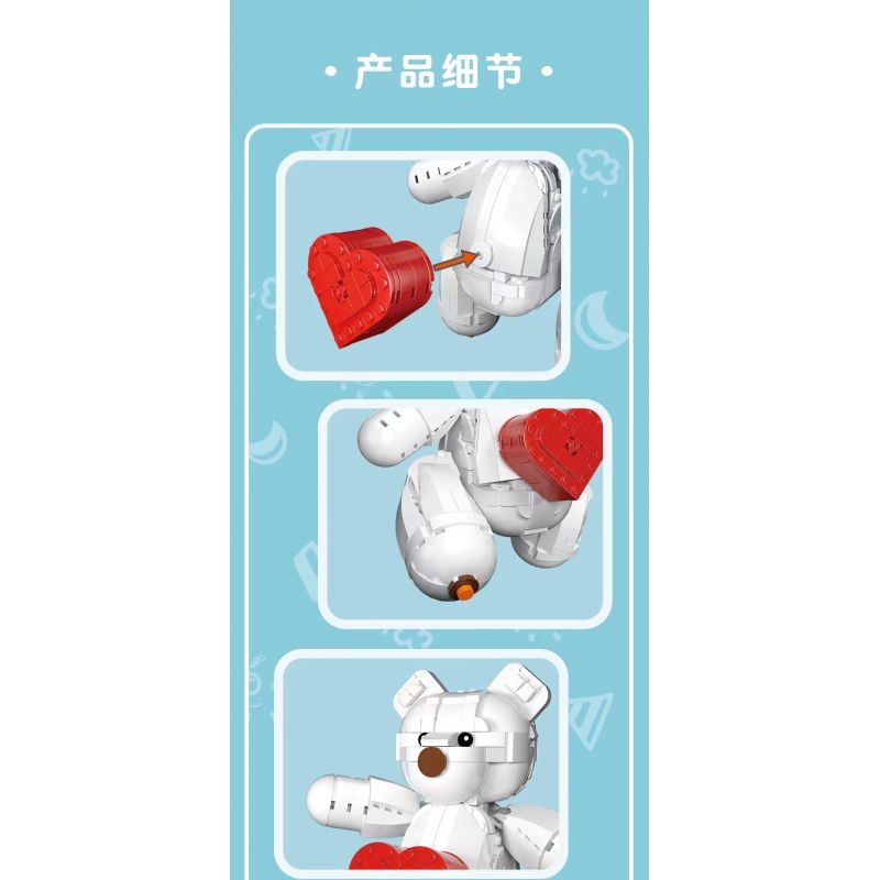 DK 5005 non  NÚI LỬA LỚN bộ đồ chơi xếp lắp ráp ghép mô hình BEAR 693 khối