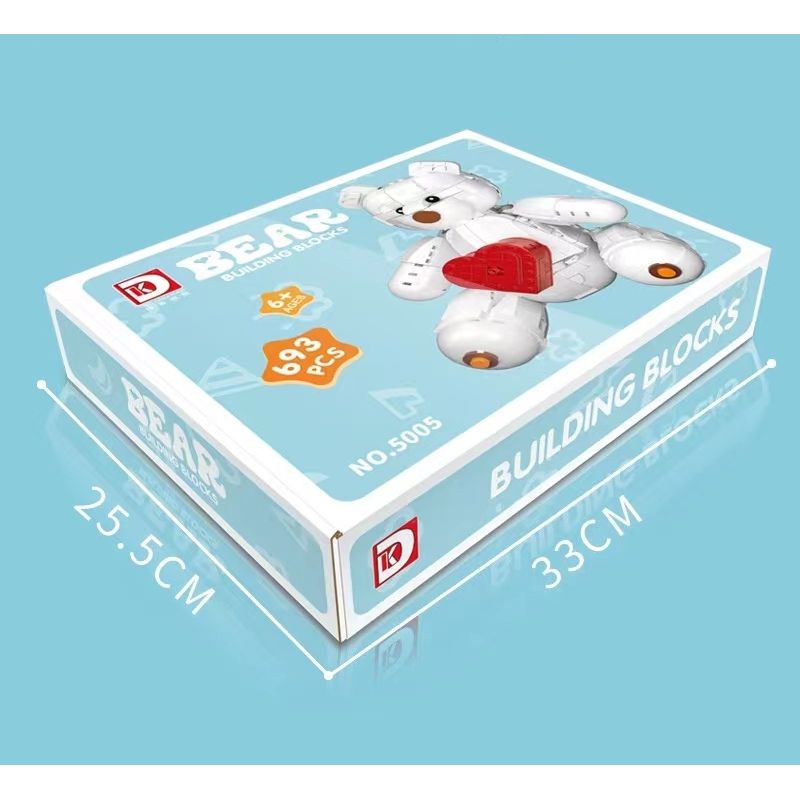 DK 5005 non  NÚI LỬA LỚN bộ đồ chơi xếp lắp ráp ghép mô hình BEAR 693 khối