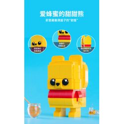 JAKI JK2155 2155 non  GẤU NGỌT NGÀO YÊU MẬT ONG bộ đồ chơi xếp lắp ráp ghép mô hình THE BEAR WHO LOVES BEES 355 khối