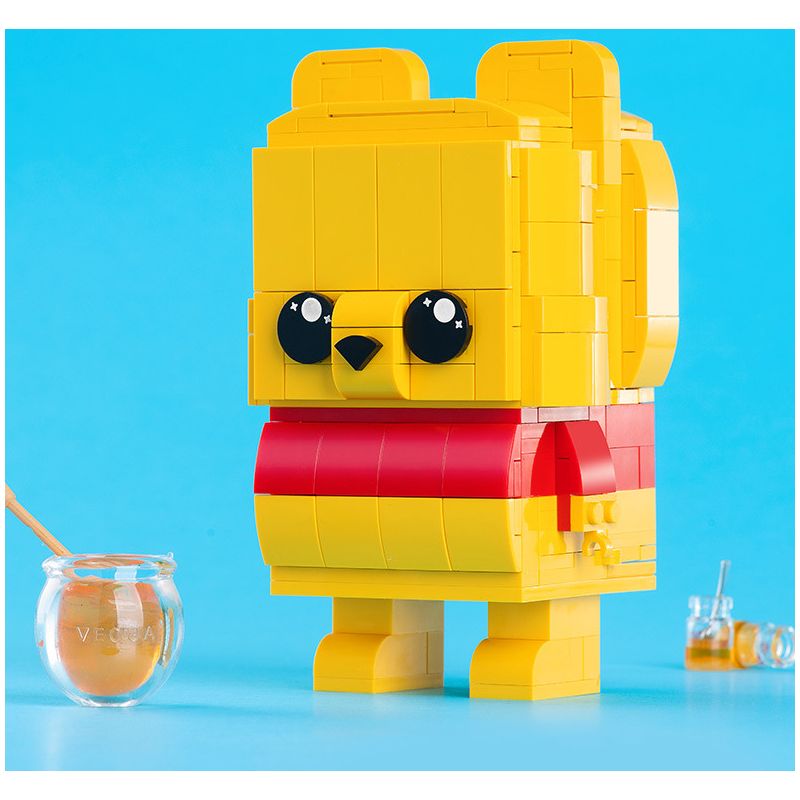 JAKI JK2155 2155 non  GẤU NGỌT NGÀO YÊU MẬT ONG bộ đồ chơi xếp lắp ráp ghép mô hình THE BEAR WHO LOVES BEES 355 khối