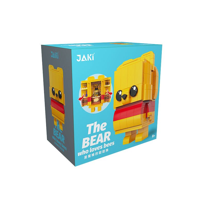 JAKI JK2155 2155 non  GẤU NGỌT NGÀO YÊU MẬT ONG bộ đồ chơi xếp lắp ráp ghép mô hình THE BEAR WHO LOVES BEES 355 khối