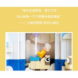 JAKI JK2153 2153 non  VỊT BUỒN NGỦ TẠI NƠI LÀM VIỆC bộ đồ chơi xếp lắp ráp ghép mô hình THE DUCK IN A DAYDREAM 412 khối