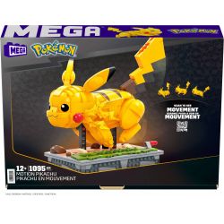 MEGA BLOKS HGC23 non  PIKACHU NĂNG ĐỘNG bộ đồ chơi xếp lắp ráp ghép mô hình Pokémon POKEMON MOTION PIKACHU 1095 khối