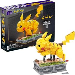 MEGA BLOKS HGC23 non  PIKACHU NĂNG ĐỘNG bộ đồ chơi xếp lắp ráp ghép mô hình Pokémon POKEMON MOTION PIKACHU 1095 khối