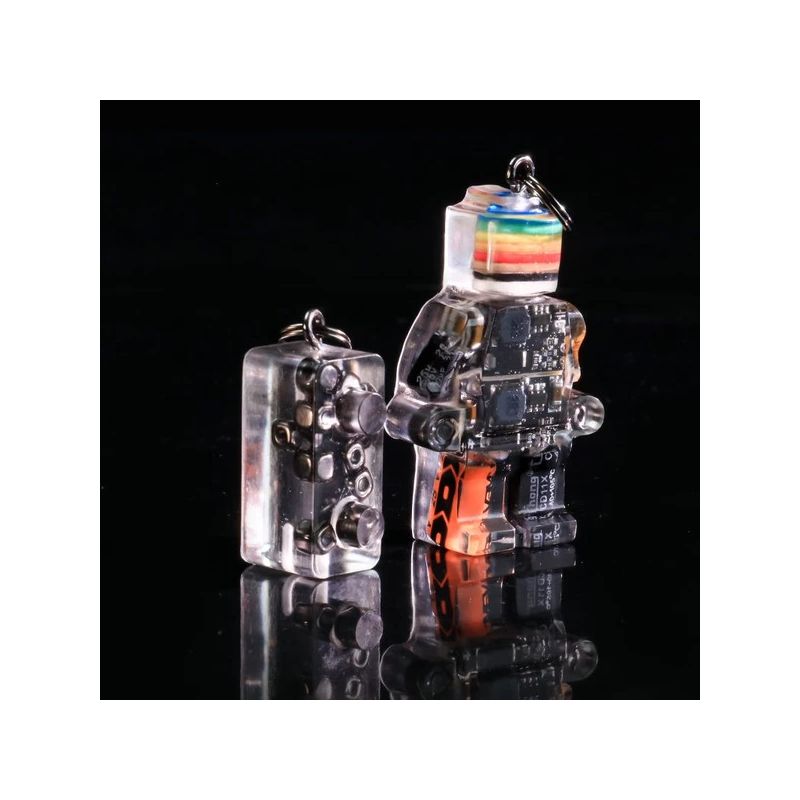 FUNWHOLE ATY0002 0002 non  VÒNG CHÌA KHÓA VUI VẺ bộ đồ chơi xếp lắp ráp ghép mô hình Gear FUNWHOLE KEY CHAIN Đồ Lắp Ghép