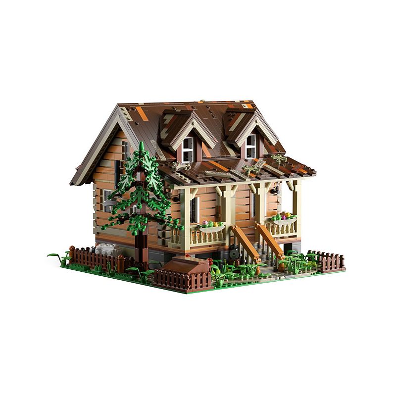 FUNWHOLE FH9001 9001 non Lego HAYASHIKIYA bộ đồ chơi xếp lắp ráp ghép mô hình Creator WOOD CABIN Sáng Tạo 2097 khối