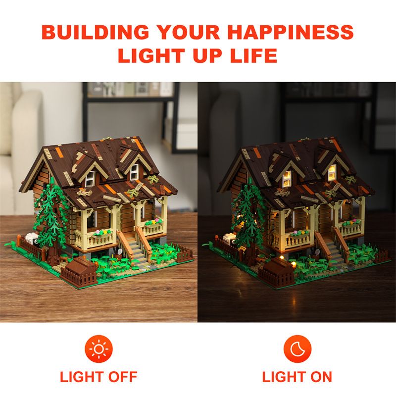 FUNWHOLE FH9001 9001 non  HAYASHIKIYA bộ đồ chơi xếp lắp ráp ghép mô hình Creator WOOD CABIN Sáng Tạo 2097 khối FUNWHOLE FH9001 9001 non  HAYASHIKIYA bộ đồ chơi xếp lắp ráp ghép mô hình Creator WOOD CABIN Sáng Tạo 2097 khối