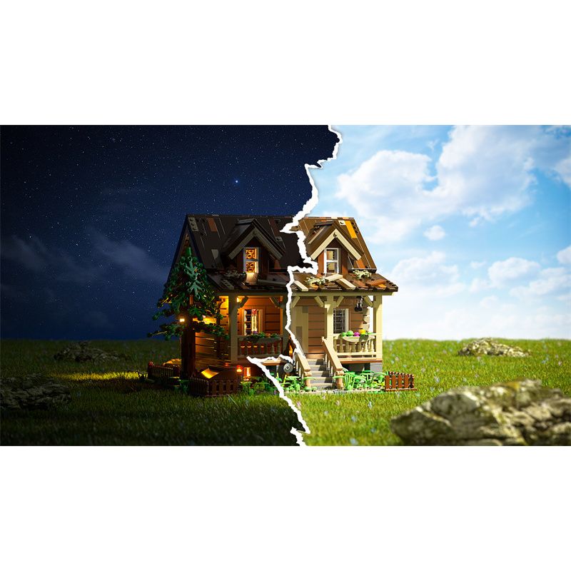 FUNWHOLE FH9001 9001 non  HAYASHIKIYA bộ đồ chơi xếp lắp ráp ghép mô hình Creator WOOD CABIN Sáng Tạo 2097 khối FUNWHOLE FH9001 9001 non  HAYASHIKIYA bộ đồ chơi xếp lắp ráp ghép mô hình Creator WOOD CABIN Sáng Tạo 2097 khối