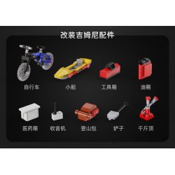 CADA DOUBLEE C62001 62001 non  DU LỊCH ĐÃ SỬA ĐỔI JIMNY SUV 1:12 tỷ lệ 1:12 bộ đồ chơi xếp lắp ráp ghép mô hình  SUZUKI JIMMY Kỹ Thuật Công Nghệ Cao Mô Hình Phương Tiện 1803 khối