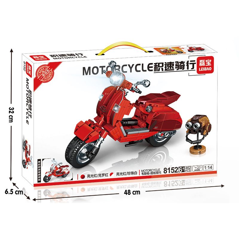 MINGDI 8152 non Lego ĐẠP XE VỚI TỐC ĐỘ VESPA bộ đồ chơi xếp lắp ráp ghép mô hình Technic MOTORCYCLE Kỹ Thuật Công Nghệ Cao Mô Hình Phương Tiện 430 khối