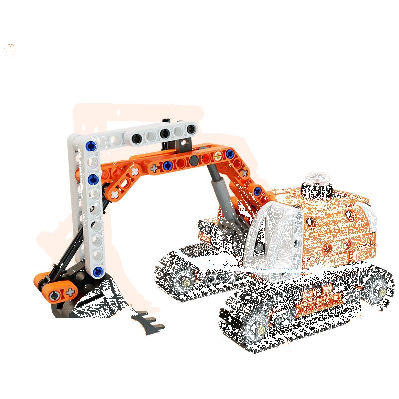 XIAOMI MITU MI ONEBOT OBQGCH95AIQI 95AIQI non  XE CÔNG TRÌNH NHỎ MÁY XÚC bộ đồ chơi xếp lắp ráp ghép mô hình  Kỹ Thuật Công Nghệ Cao Mô Hình Phương Tiện 294 khối