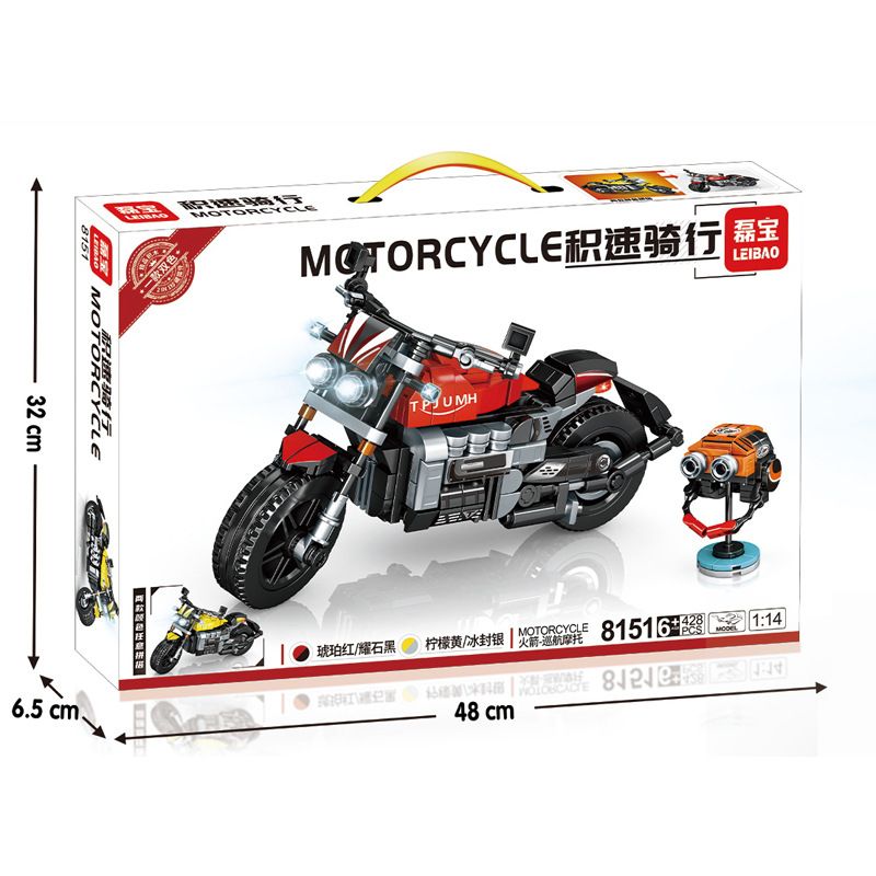 MINGDI 8151 non Lego TÊN LỬA bộ đồ chơi xếp lắp ráp ghép mô hình Technic MOTORCYCLE Kỹ Thuật Công Nghệ Cao Mô Hình Phương Tiện 428 khối