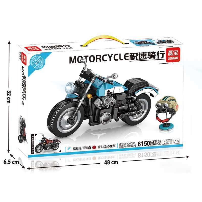 MINGDI 8150 non Lego TRINH SÁT bộ đồ chơi xếp lắp ráp ghép mô hình Technic MOTORCYCLE Kỹ Thuật Công Nghệ Cao Mô Hình Phương Tiện 428 khối