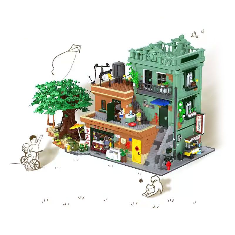 WEKKI 516951 non Lego THẬP NIÊN 8090 bộ đồ chơi xếp lắp ráp ghép mô hình 8090 TIMES 4279 khối