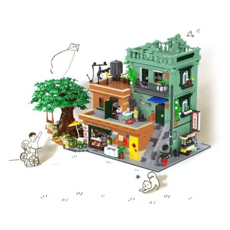WEKKI 516951 non  THẬP NIÊN 8090 bộ đồ chơi xếp lắp ráp ghép mô hình 8090 TIMES 4279 khối