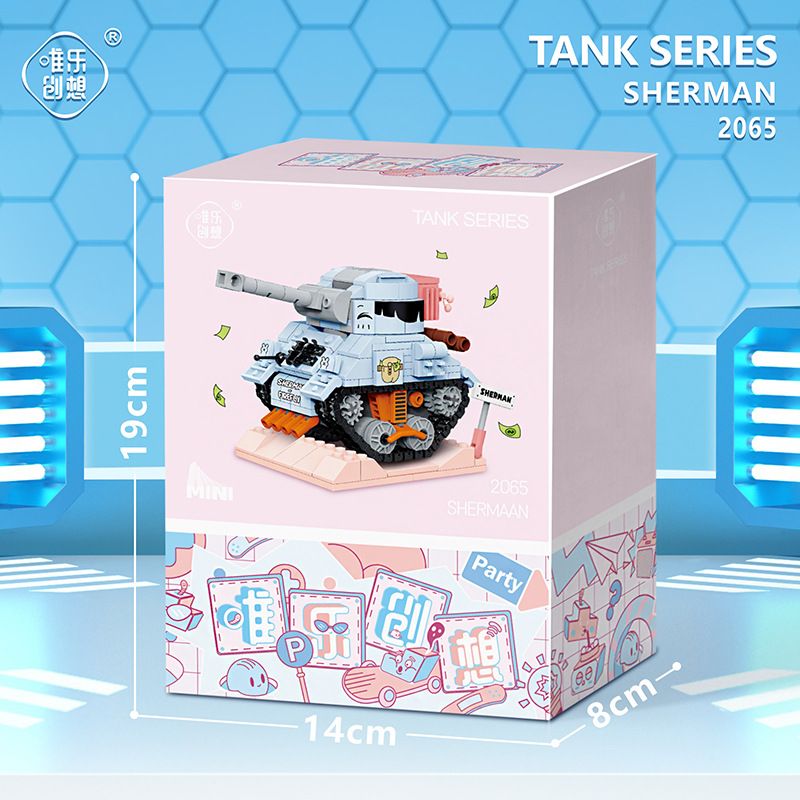 WEIGHT WL-2065 2065 WL2065 non  XE TĂNG SHERMAN CỦA ANH bộ đồ chơi xếp lắp ráp ghép mô hình Movie & Game Phim Và Trò Chơi