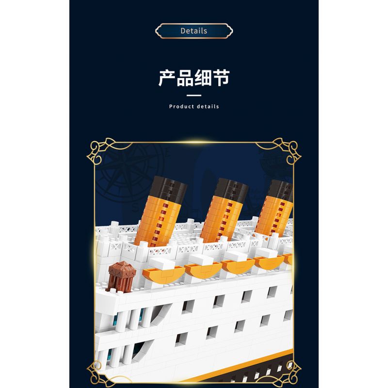 MOYU BLOCK MY97041 97041 non  TITANNILC - TÀU DU LỊCH SANG TRỌNG bộ đồ chơi xếp lắp ráp ghép mô hình Creator Sáng Tạo 2980 khối