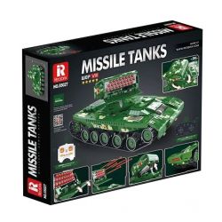 REOBRIX 55027 non  XE TĂNG TÊN LỬA bộ đồ chơi xếp lắp ráp ghép mô hình Military Army MISSILE TANKS Quân Sự Bộ Đội 1488 khối