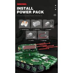 REOBRIX 55027 non  XE TĂNG TÊN LỬA bộ đồ chơi xếp lắp ráp ghép mô hình Military Army MISSILE TANKS Quân Sự Bộ Đội 1488 khối