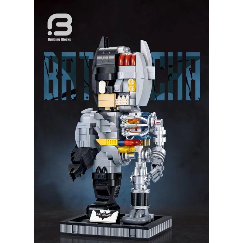 BRICK ELEMENT 19010 non  NGƯỜI DƠI CƠ KHÍ bộ đồ chơi xếp lắp ráp ghép mô hình Super Heroes MECHANICAL BATMAN Siêu Nhân Anh Hùng 669 khối