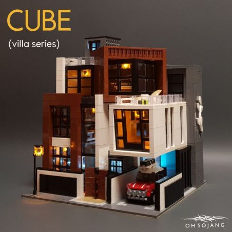 MorkModel 10204 Mork Model 10204 REBRICKABLE MOC-87366 87366 MOC87366 non  BIỆT THỰ HIỆN ĐẠI bộ đồ chơi xếp lắp ráp ghép mô hình Creator 'CUBE' VILLA MODULAR Sáng Tạo 3433 khối