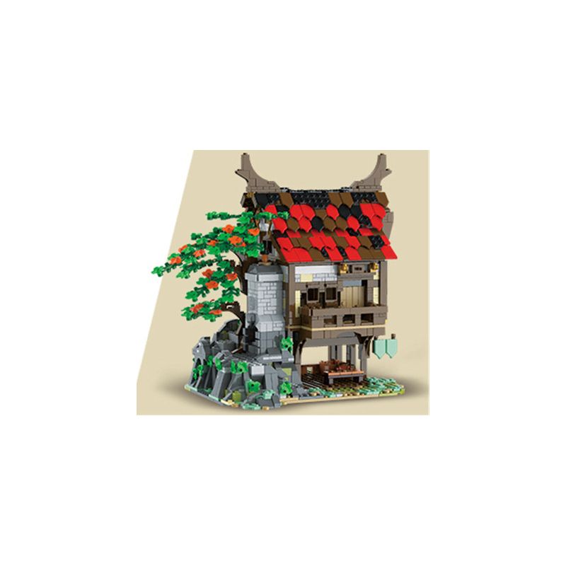 MorkModel 033007 Mork Model 033007 REBRICKABLE MOC-73723 73723 MOC73723 non  TIỆM BÁNH THỜI TRUNG CỔ bộ đồ chơi xếp lắp ráp ghép mô hình Creator MEDIEVAL BAKERY Sáng Tạo 1407 khối