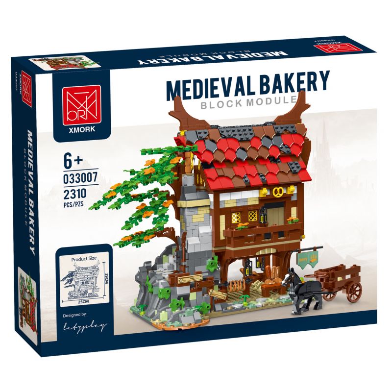 MorkModel 033007 Mork Model 033007 REBRICKABLE MOC-73723 73723 MOC73723 non  TIỆM BÁNH THỜI TRUNG CỔ bộ đồ chơi xếp lắp ráp ghép mô hình Creator MEDIEVAL BAKERY Sáng Tạo 1407 khối