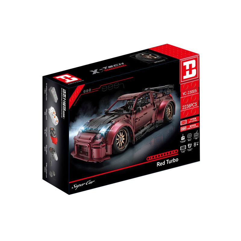 HAPPY BUILD SHINEYU XINYU YC-23005 23005 YC23005 non  XE THỂ THAO NẰM THẤP MÀU ĐỎ bộ đồ chơi xếp lắp ráp ghép mô hình  RED TURBO Kỹ Thuật Công Nghệ Cao Mô Hình Phương Tiện 2238 khối