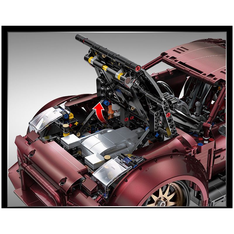 HAPPY BUILD SHINEYU XINYU YC-23005 23005 YC23005 non  XE THỂ THAO NẰM THẤP MÀU ĐỎ bộ đồ chơi xếp lắp ráp ghép mô hình  RED TURBO Kỹ Thuật Công Nghệ Cao Mô Hình Phương Tiện 2238 khối