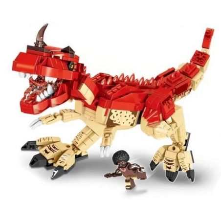 MINGDI 10066 non  KHỦNG LONG CERATOSAURUS bộ đồ chơi xếp lắp ráp ghép mô hình 618 khối