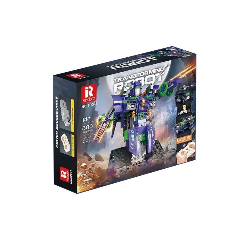 REOBRIX 33001 non  ROBOT BIẾN HÌNH bộ đồ chơi xếp lắp ráp ghép mô hình  TRANSFORMING ROBOT Kỹ Thuật Công Nghệ Cao Mô Hình Phương Tiện 580 khối