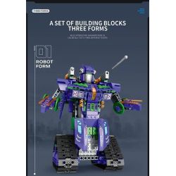 REOBRIX 33001 non  ROBOT BIẾN HÌNH bộ đồ chơi xếp lắp ráp ghép mô hình  TRANSFORMING ROBOT Kỹ Thuật Công Nghệ Cao Mô Hình Phương Tiện 580 khối