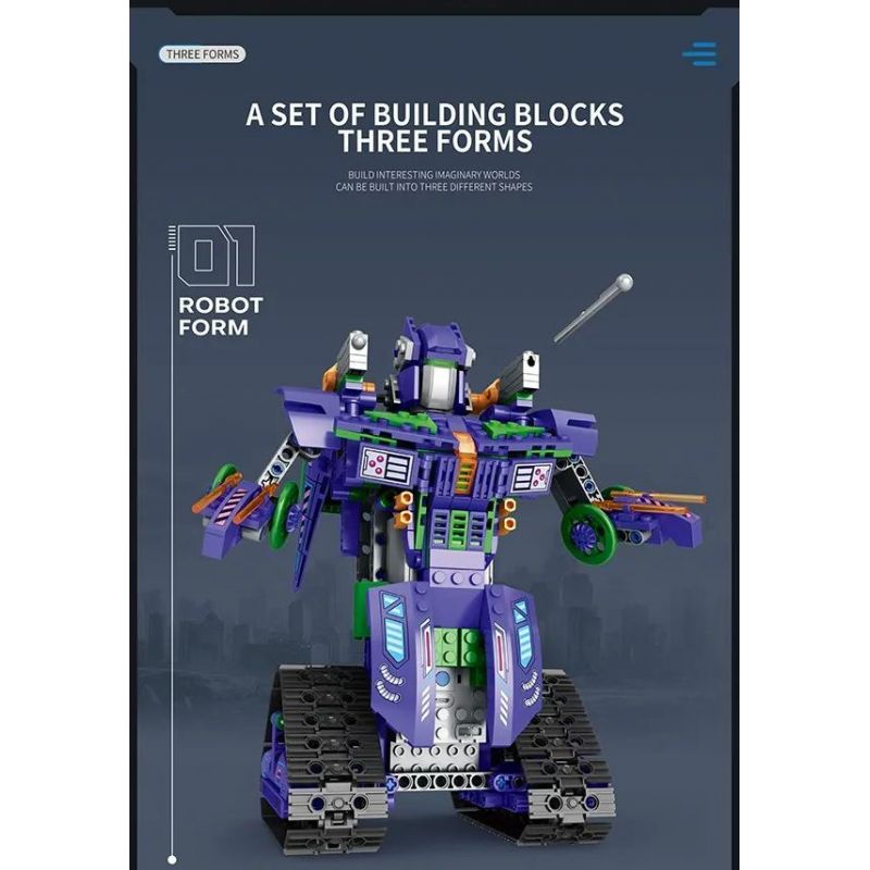REOBRIX 33001 non  ROBOT BIẾN HÌNH bộ đồ chơi xếp lắp ráp ghép mô hình  TRANSFORMING ROBOT Kỹ Thuật Công Nghệ Cao Mô Hình Phương Tiện 580 khối