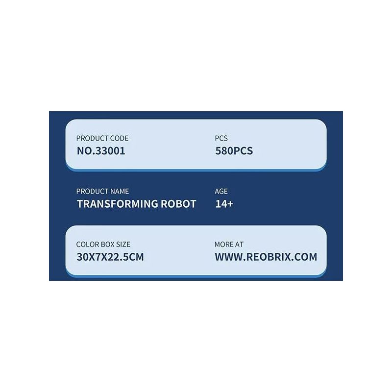 REOBRIX 33001 non  ROBOT BIẾN HÌNH bộ đồ chơi xếp lắp ráp ghép mô hình  TRANSFORMING ROBOT Kỹ Thuật Công Nghệ Cao Mô Hình Phương Tiện 580 khối