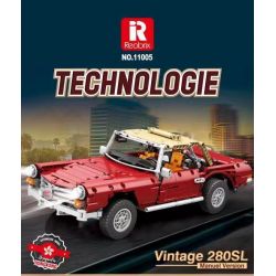 REOBRIX 11005 non  CỔ ĐIỂN 280SL bộ đồ chơi xếp lắp ráp ghép mô hình  VINTAGE 280SL Kỹ Thuật Công Nghệ Cao Mô Hình Phương Tiện 1578 khối