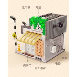 CADA DOUBLEE C66007 66007 non  QUÁN CÀ PHÊ GIÓ MÙA HÈ bộ đồ chơi xếp lắp ráp ghép mô hình City SUMMER BREEZE COFFEE SHOP Thành Phố 1108 khối