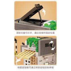 CADA DOUBLEE C66007 66007 non  QUÁN CÀ PHÊ GIÓ MÙA HÈ bộ đồ chơi xếp lắp ráp ghép mô hình City SUMMER BREEZE COFFEE SHOP Thành Phố 1108 khối