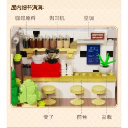 CADA DOUBLEE C66007 66007 non  QUÁN CÀ PHÊ GIÓ MÙA HÈ bộ đồ chơi xếp lắp ráp ghép mô hình City SUMMER BREEZE COFFEE SHOP Thành Phố 1108 khối